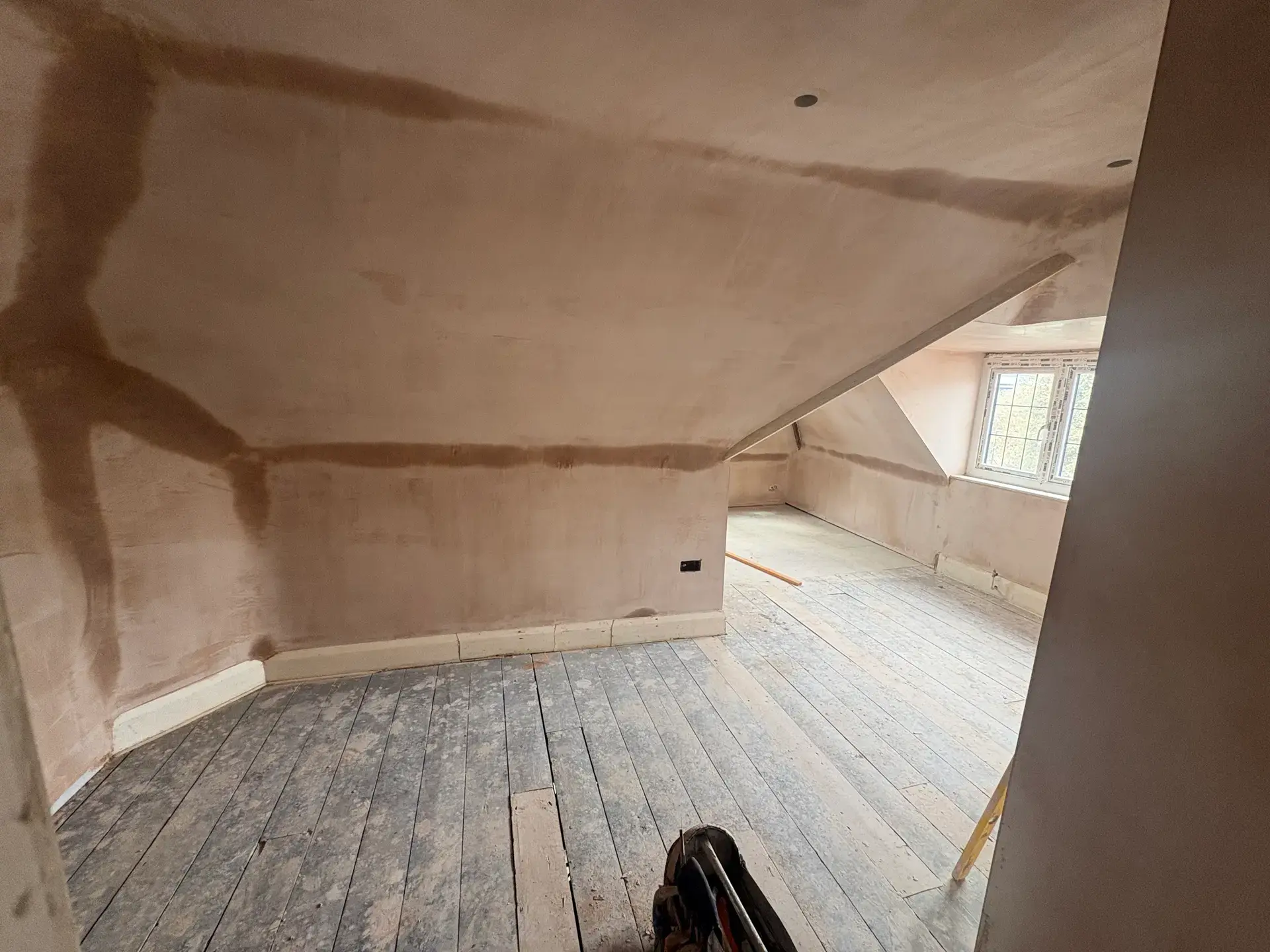 Loft conversion plastered by Pearl across Dorset