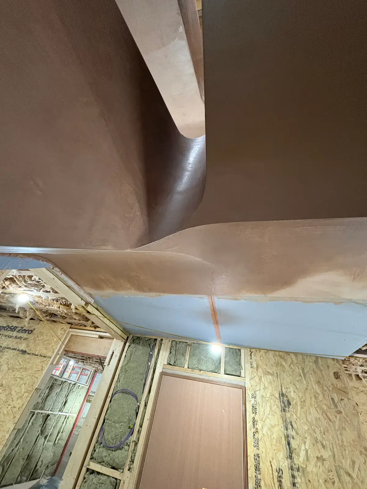 Ceiling plaster finish in a New Forest property