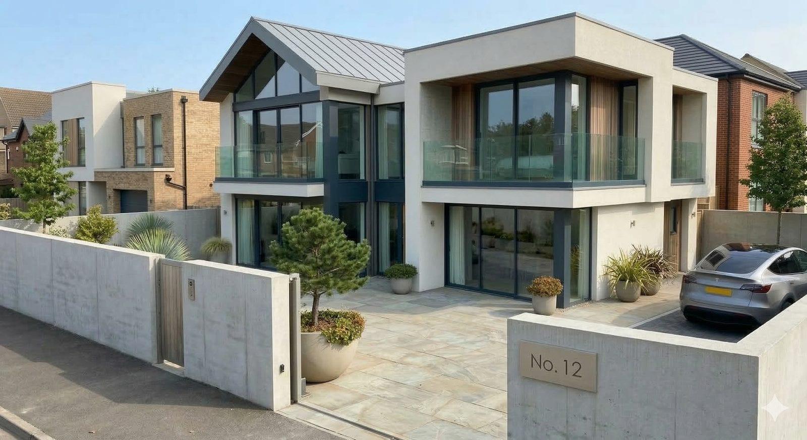 Monocouche render finish on a property