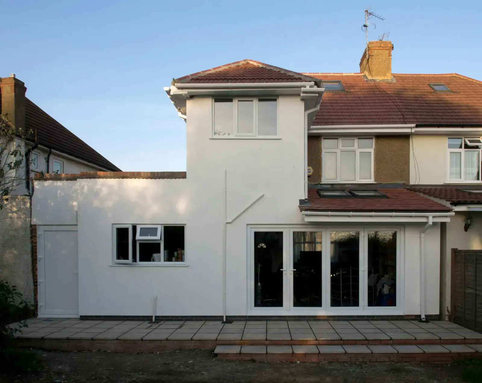 Sand render finish on a Poole property